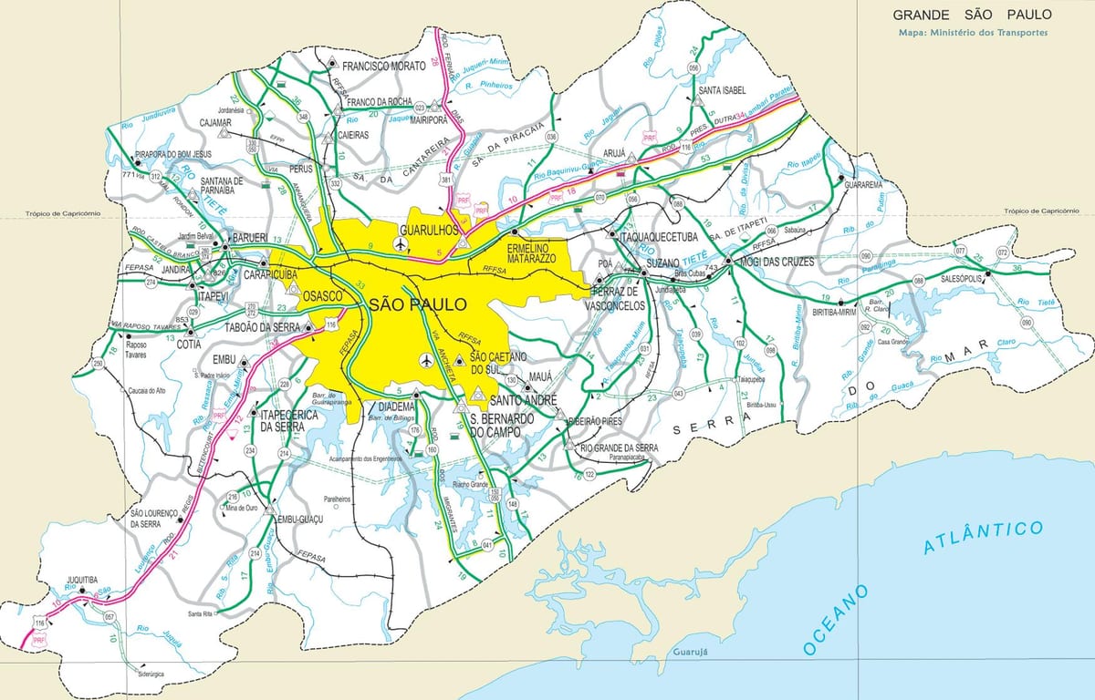 hărți de São Paulo