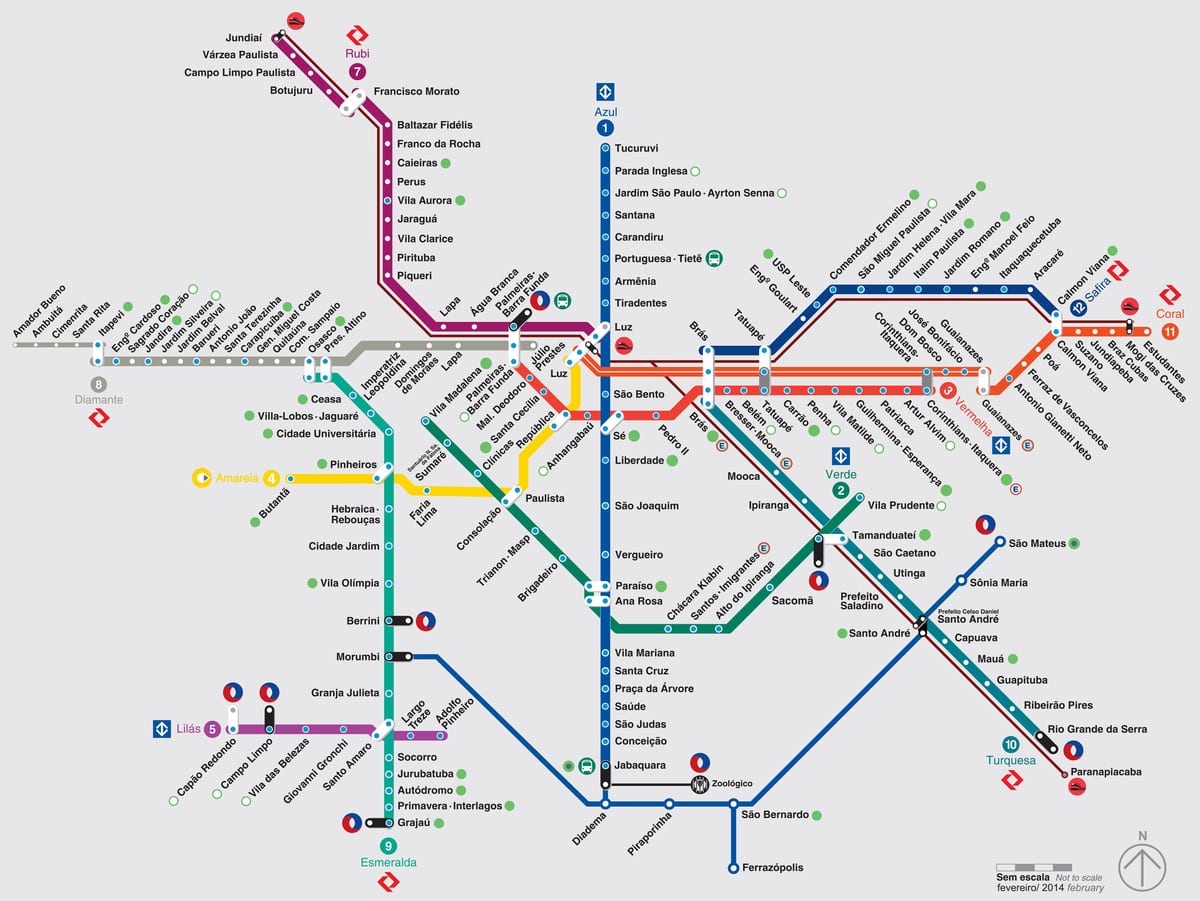 harta metrou Sao Paulo