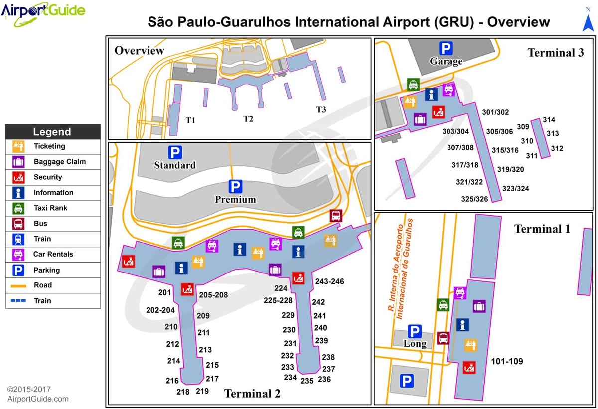 Sao Paulo gru airport terminal hartă