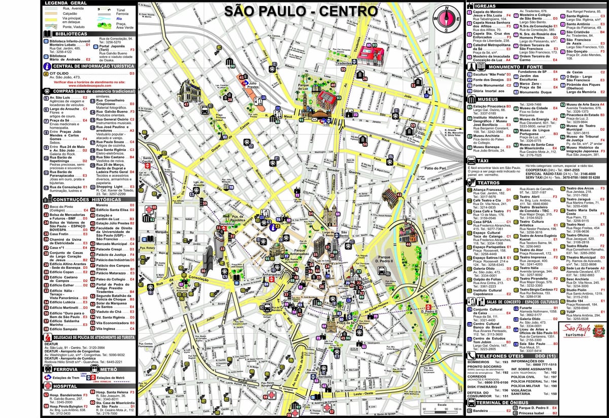 São Paulo arată hartă