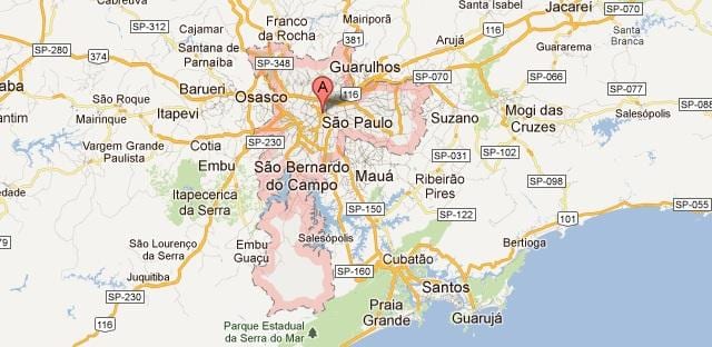 google map Sao Paulo