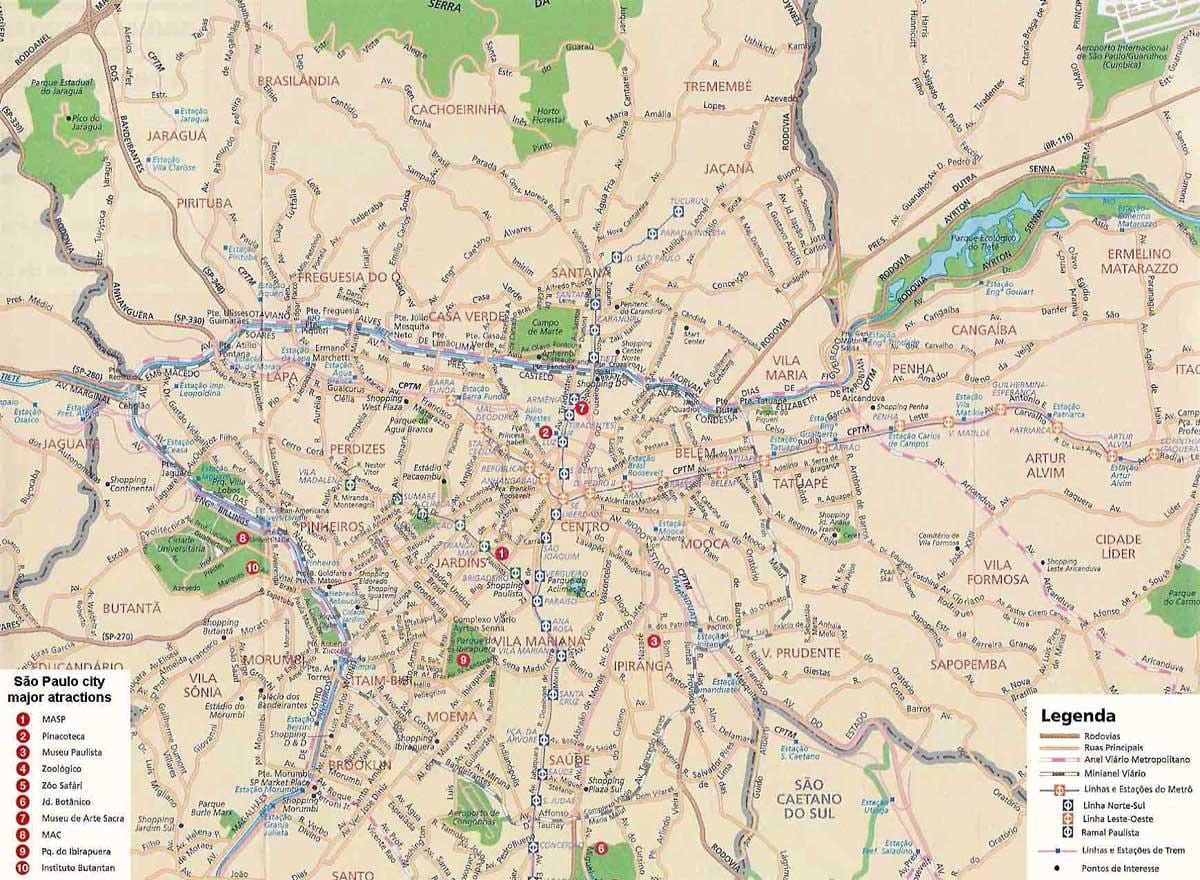 São Paulo grădină hartă