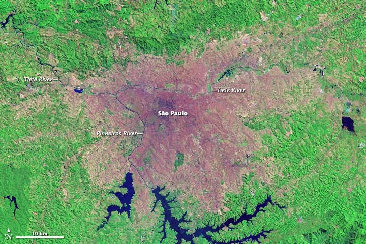 São Paulo hartă topografică