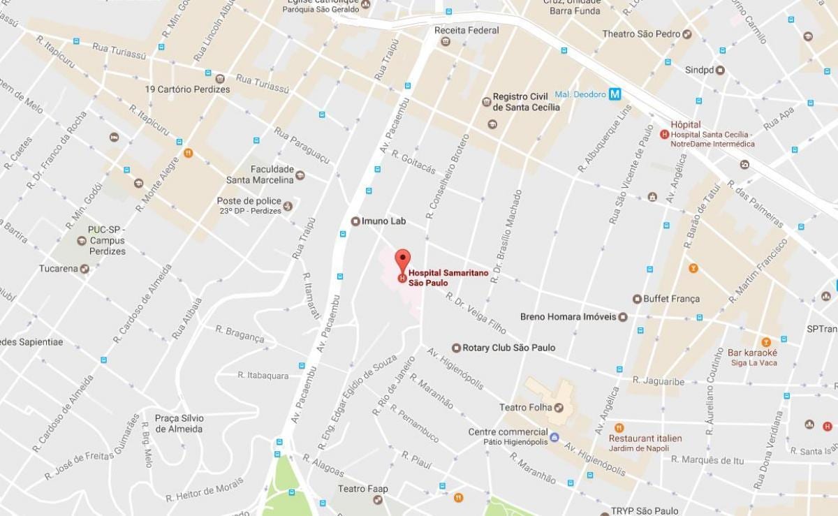 São Paulo spital hartă