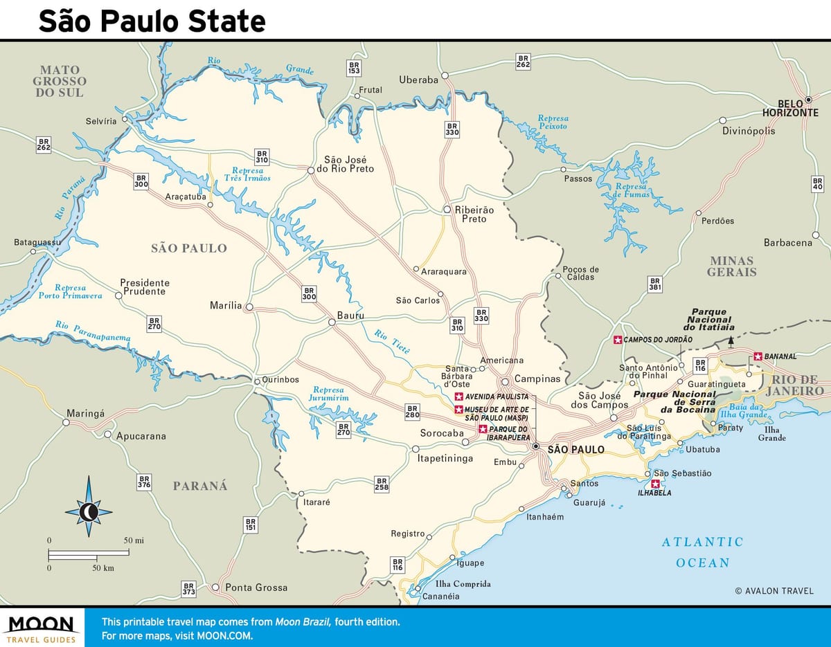 Statul sao Paulo arată hartă