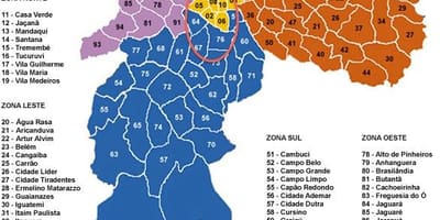 São Paulo municipalități hartă