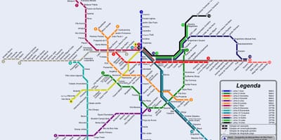 São Paulo tramvai hartă