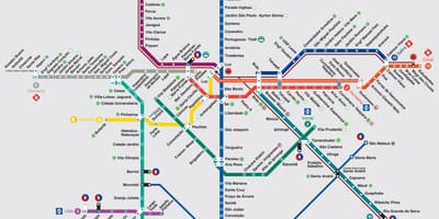 São Paulo tren hartă